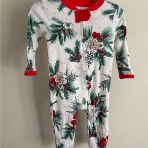 The Honest Company Holiday Floral Kids One Piece